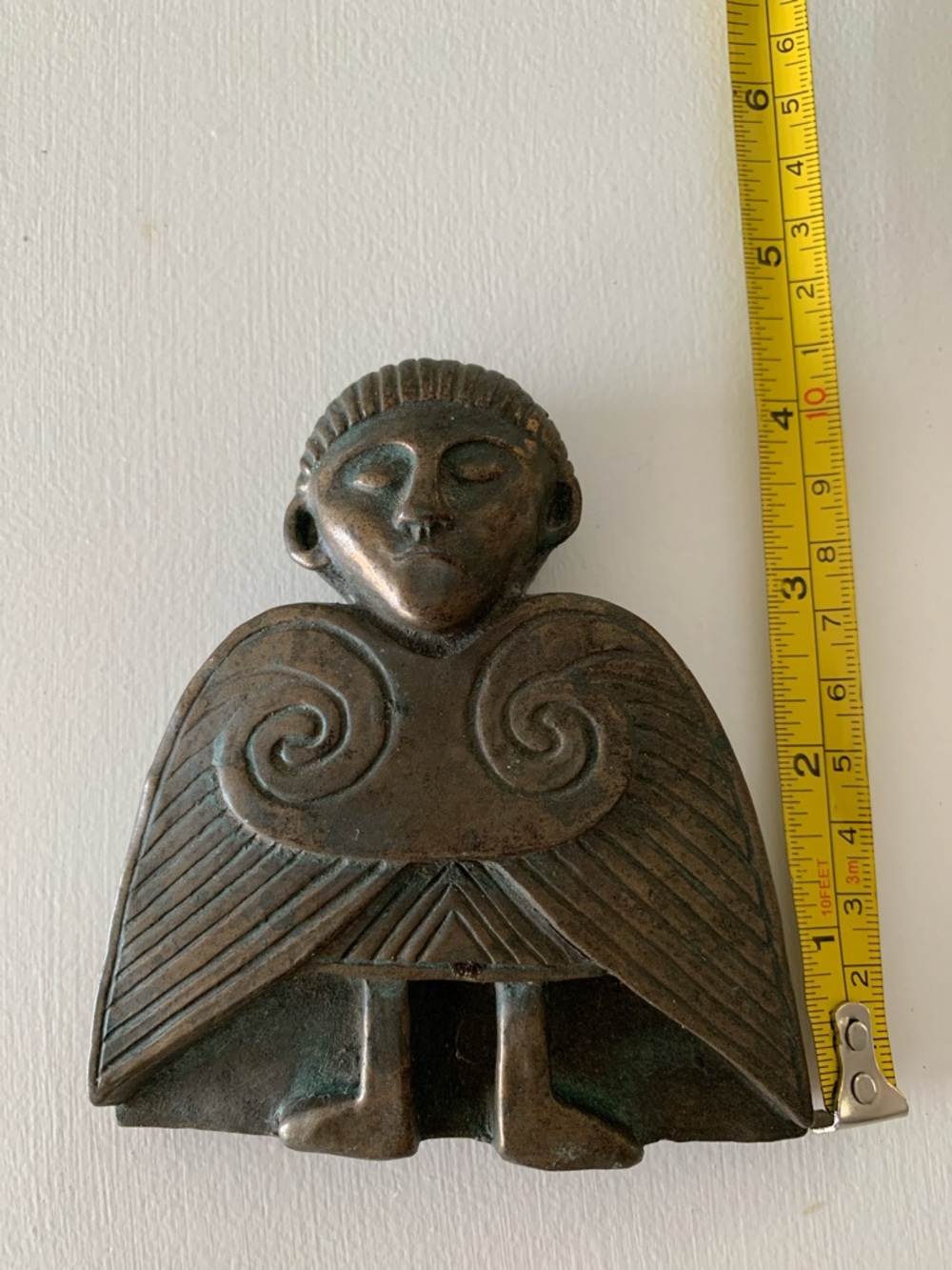 Bronze Angel Wall Accent Sculpture - Dark Bronze Finish - Picture 5 of 5